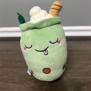 Kawaii Matcha Green Tea Boba Plushie Cute Foodie Stuffed Animal Toy